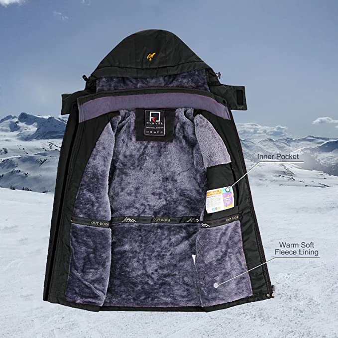 R RUNVEL Womens Waterproof Jacket R RUNVEL Womens Waterproof Jacket - Image 4