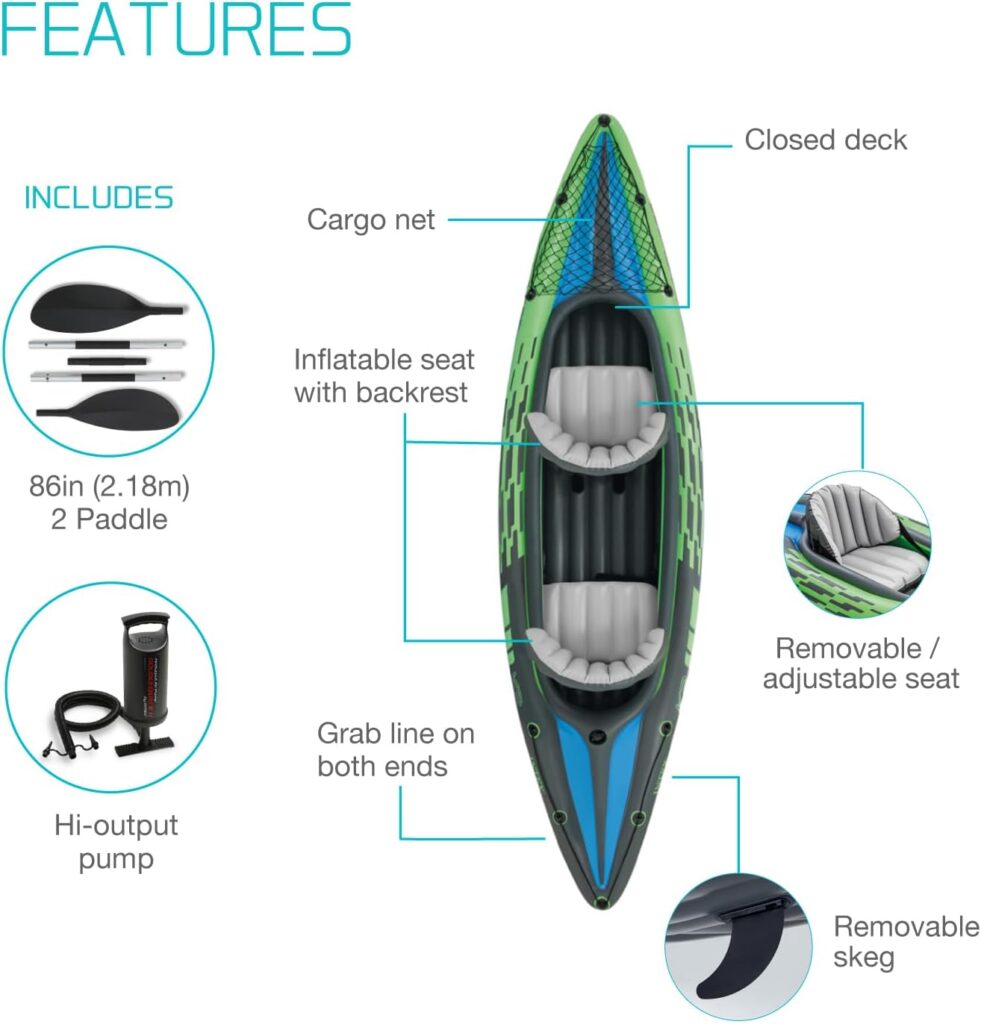 Intex Challenger K2 Kayak 68306NP - 351 x 76 x 38 cm inflated
