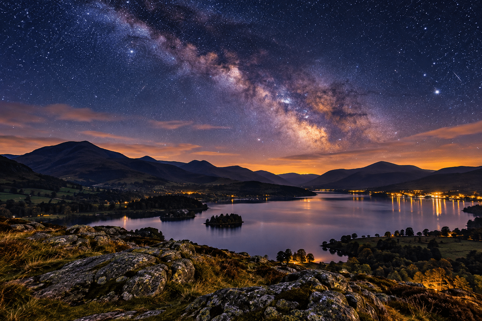 Milky Way Over a Lake District Lake